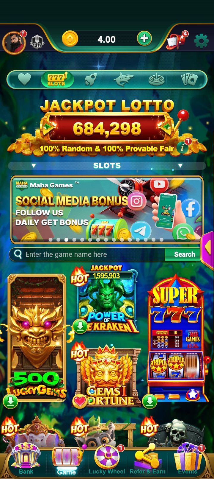 Maha Games App 